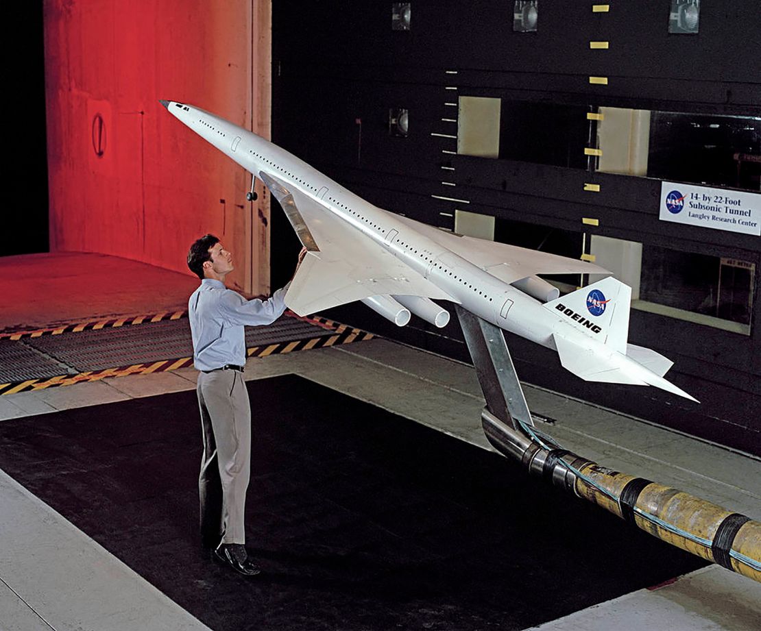 A Boeing-made High Speed Civil Transport model in 1993