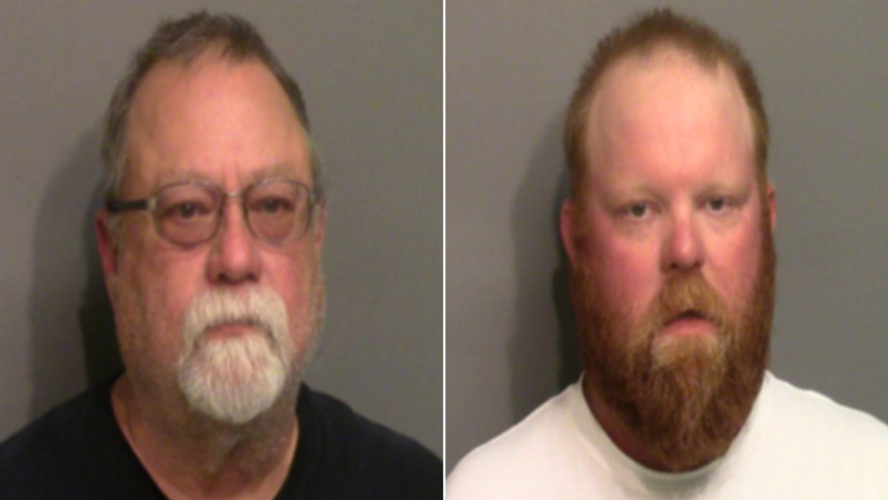 Gregory McMichael and Travis McMichael shown in booking photos from May 7.
