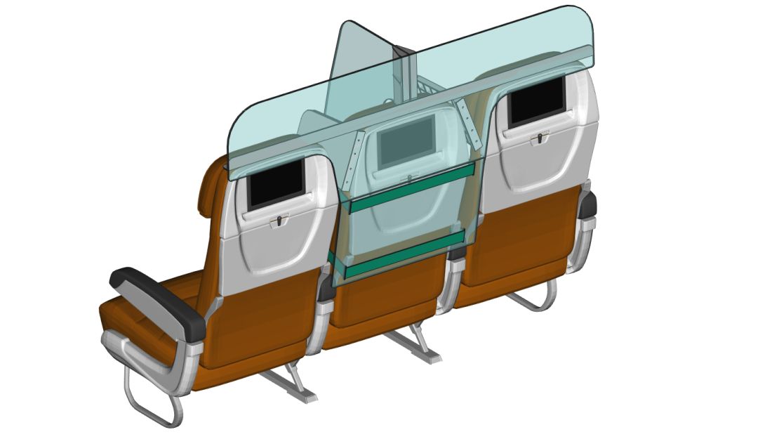 The design imagines that the middle seat is out of action.