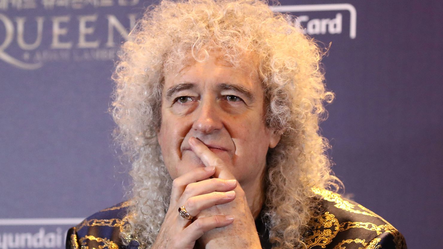 Brian May did not reveal how he had injured himself in the incident.