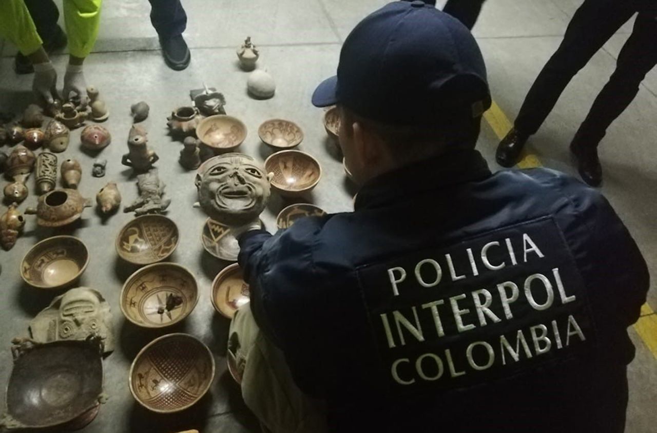 Colombian authorities made their largest ever seizure of illicit artifacts, according to Interpol.