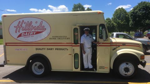 Bradley Hellert, a retired milkman in Buffalo, New York, restarted his business due to the coronavirus pandemic.