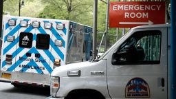 Ambulances are parked in front of the emergency entrance to Mt. Sinai, Beth Israel Hospital amid coronavirus crisis. 
COVID-19 has spread to most countries around the world, claiming over 280,000 lives and infecting over 4.1 million people.
