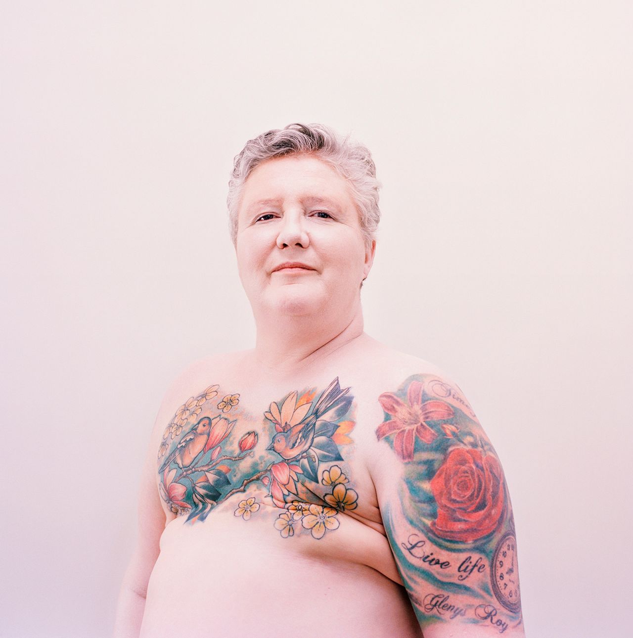 "All my tattoos do mark different milestones in my life," Elaine told Peters. "Every one is for something. My half sleeve is the story of my family: representing my children, the children we lost, my husband. (I have a) daffodil because I'm from Wales and a shamrock because my husband is from Ireland."