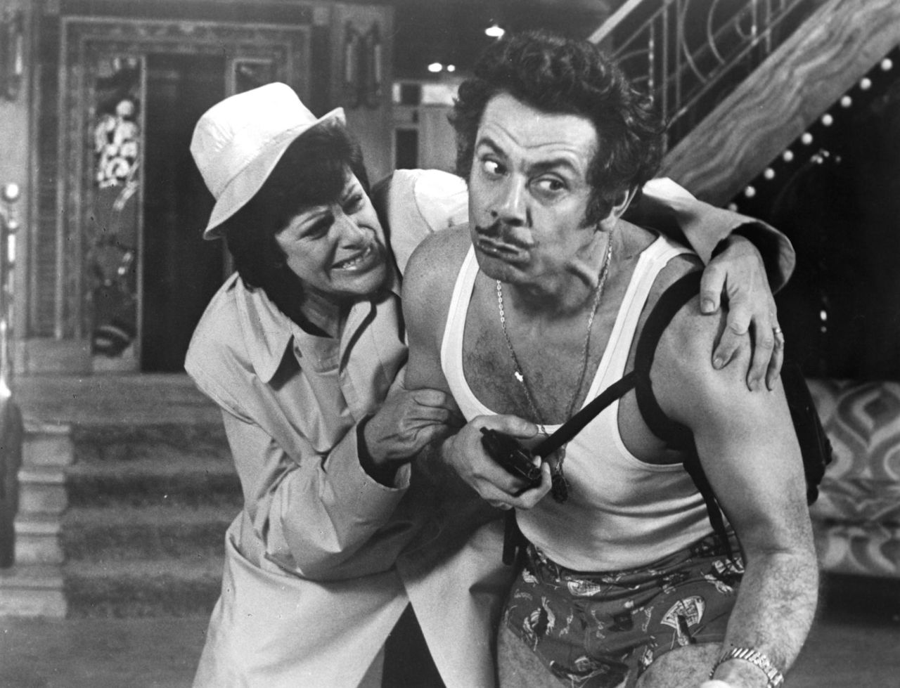 Stiller and Kaye Ballard appear together in the 1976 film "The Ritz."