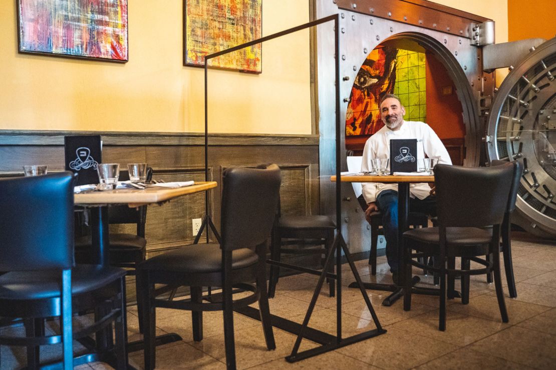 Chef Dante Boccuzzi had custom dividers built to keep customers separated at his Cleveland-area restaurant. The Michelin-starred chef and the fabricator he's working with, are also selling the dividers to other restaurants.