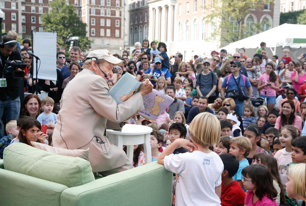 Stiller reads to children in New York in 2009. It was part of The New York Times' Great Children's Read at Columbia University.