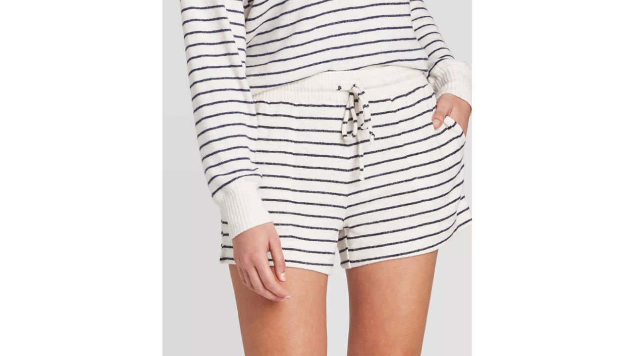 Women's Striped Perfectly Cozy Lounge Pajama Shorts, Stars Above