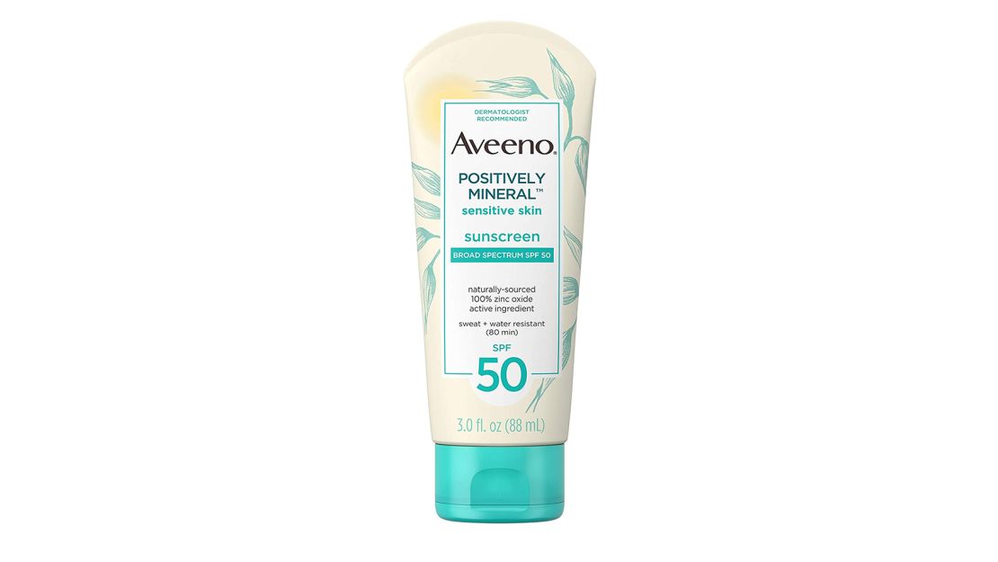 Aveeno Positively Mineral Sunscreen for Sensitive Skin SPF 50