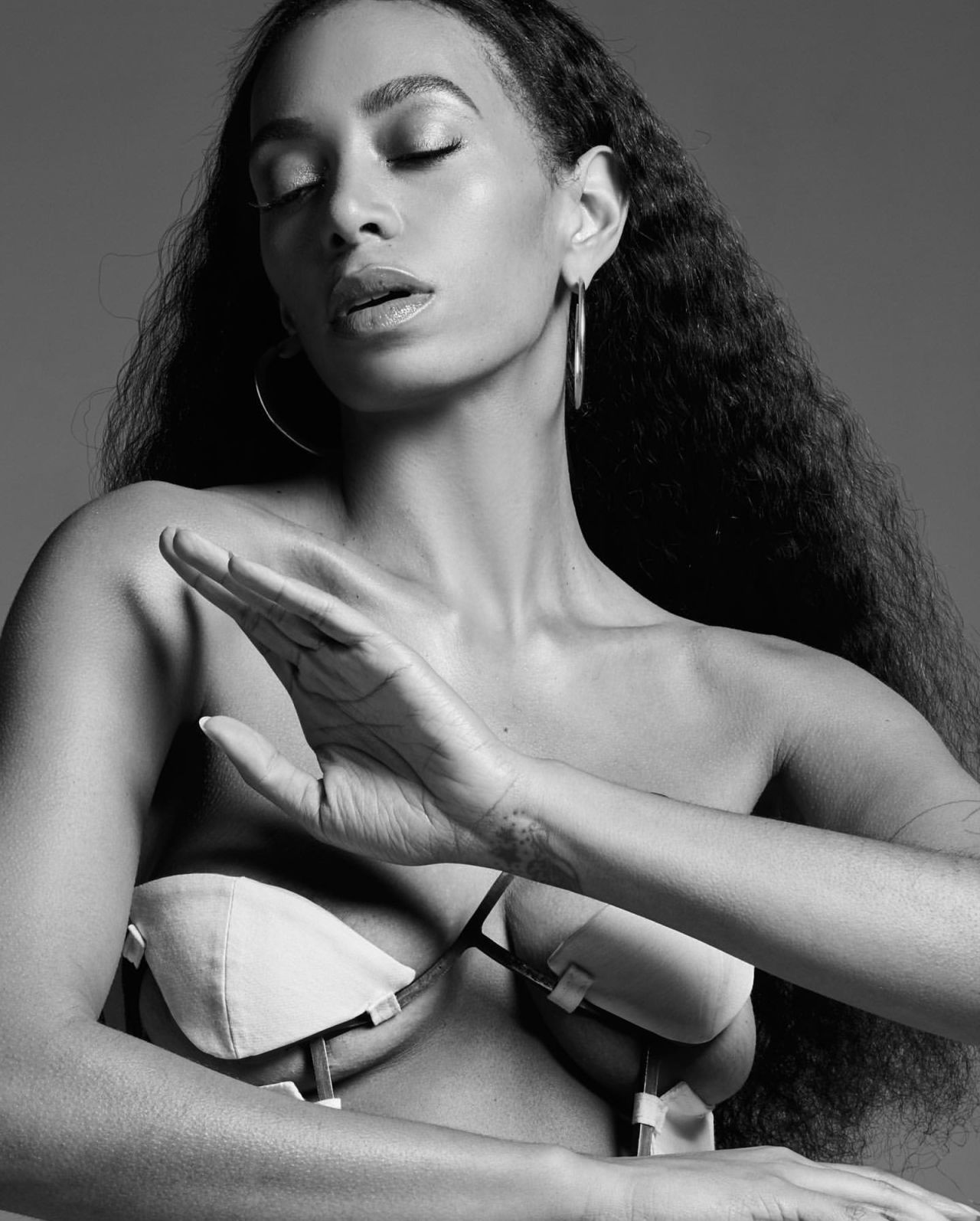 Solange wearing a look from Elena Velez's Spring-Summer 2019 collection.