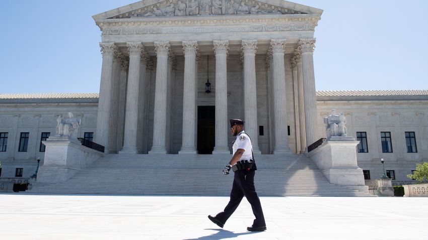The US Supreme Court is seen in Washington, DC, on May 4, 2020, during the first day of oral arguments held by telephone, a first in the Court's history, as a result of COVID-19, known as coronavirus. (Photo by SAUL LOEB / AFP) (Photo by SAUL LOEB/AFP via Getty Images)