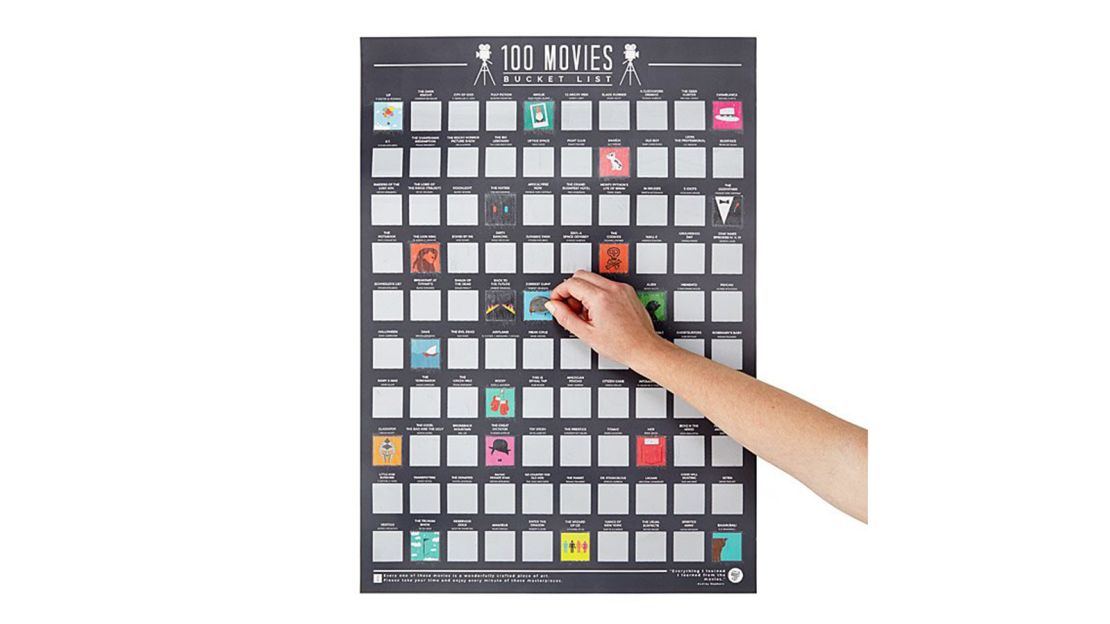 100 Movies Scratch Off Poster