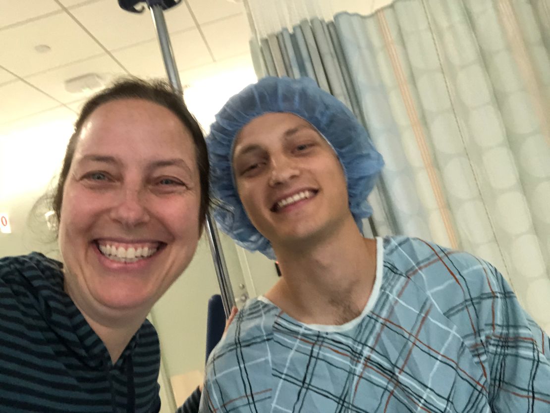 Abie Rohrig pictured with his mother, Elaine Perlman. Rohrig, who has already donated a kidney, says he's willing to be exposed to the coronavirus as part of the search for a vaccine.