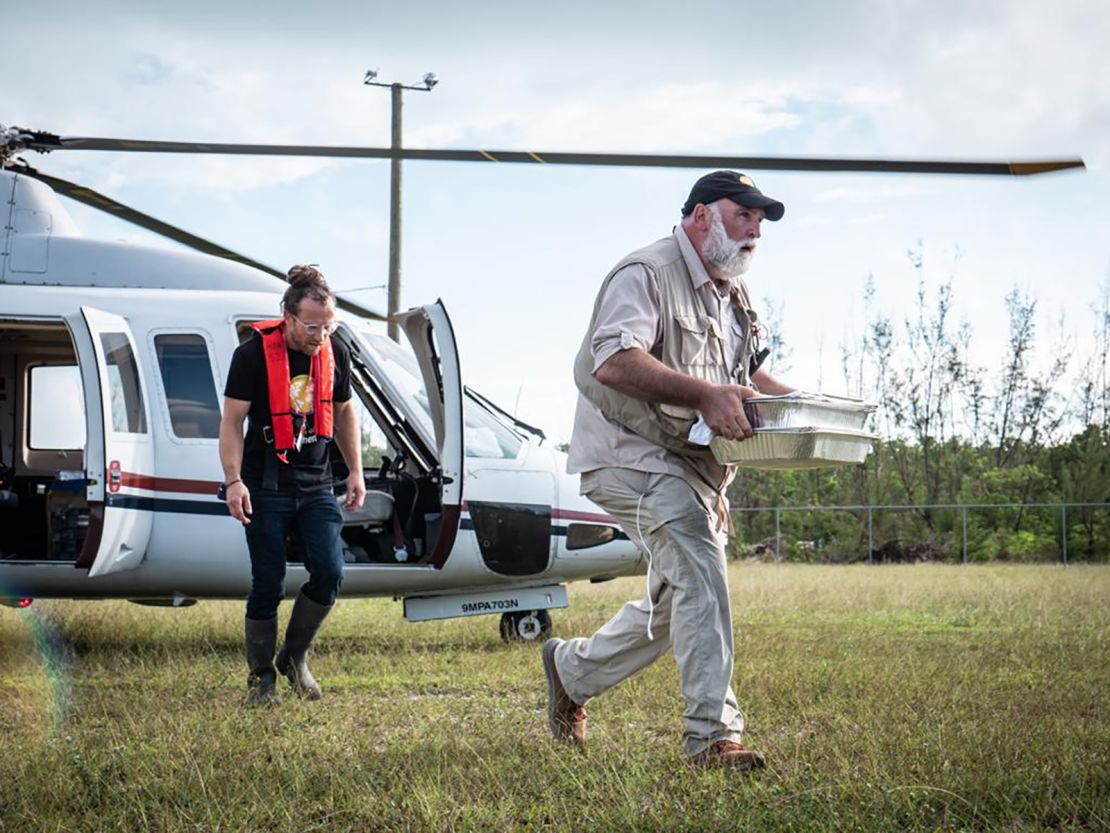 Chef José Andrés delivering food in the Bahamas following Hurricane Dorian in 2019. (Courtesy World Central Kitchen)