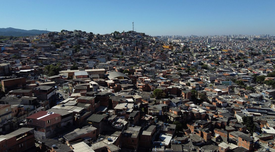 An aerial view of Brasilandia amidst the coronavirus (COVID-19) pandemic on May 10, 2020 in Sao  Paulo, Brazil.