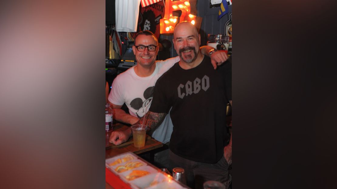 Rick Schumtzler, right, founder of GYM Sportsbar, with business partner Erich Courage.