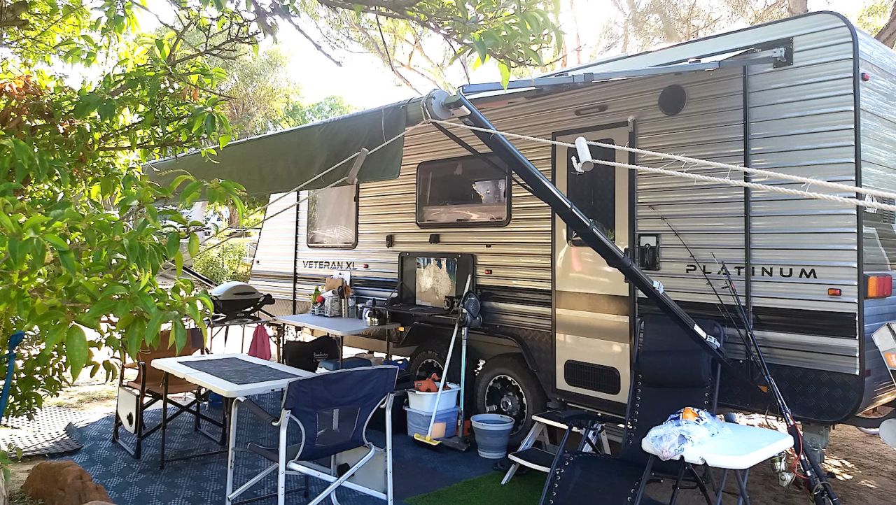 Dan and Val Atheron traveled around Australia with their caravan with for nine months.