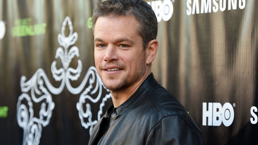 LOS ANGELES, CA - AUGUST 10:  Actor Matt Damon attends the Project Greenlight Season 4 Winning Film premiere "The Leisure Class" presented by Matt Damon, Ben Affleck, Adaptive Studios and HBO at The Theatre at Ace Hotel on August 10, 2015 in Los Angeles, California.  (Photo by Angela Weiss/Getty Images)