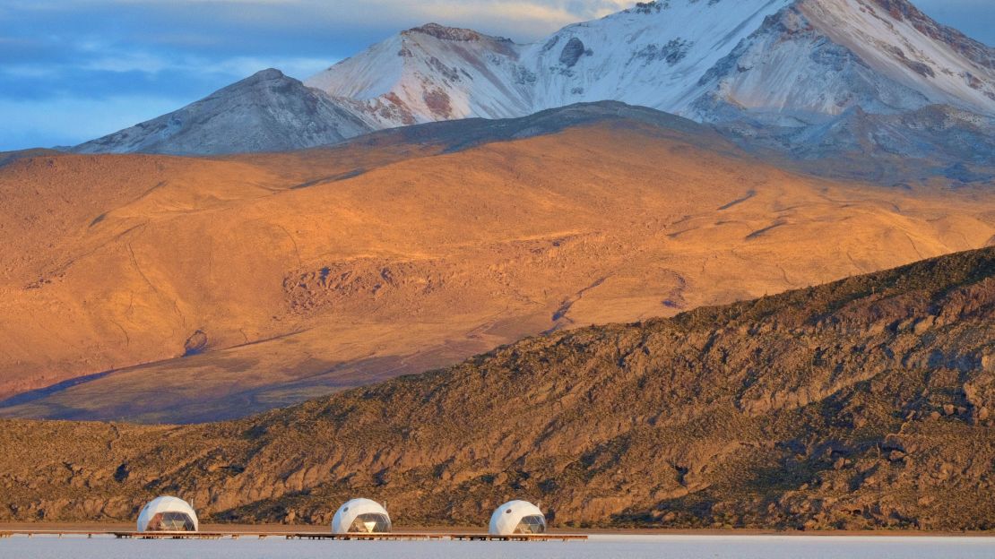 The domed accomodations at Kachi Lodge in the Bolivia Salt Flats opened in late 2019.