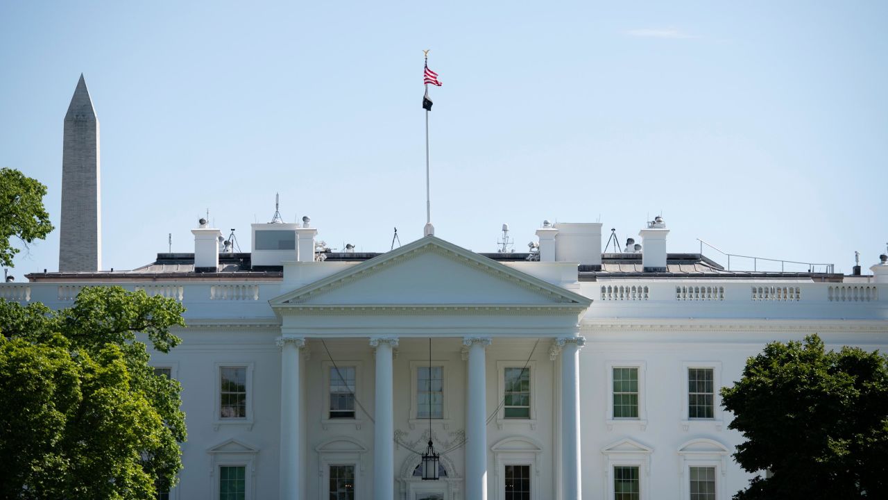 A general view of the White House on May 2, 2020, in Washington, DC.