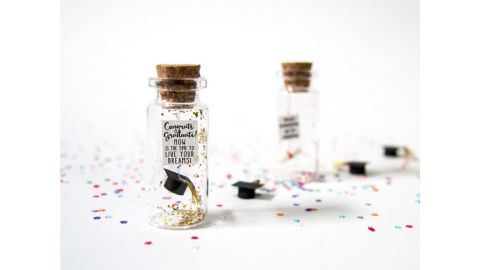 Custom Graduation Mini-Message in a Bottle