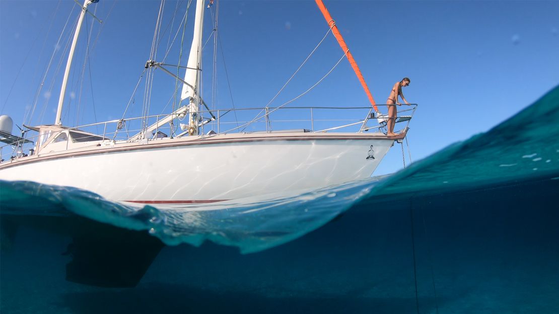 The Trautman family has spent the past two months sheltering in a remote anchorage along with eight other boats. 