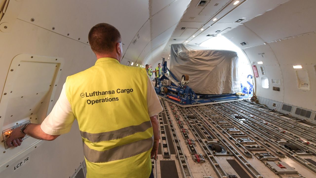 German carrier Lufthansa retrofits a plane to carry additional cargo.