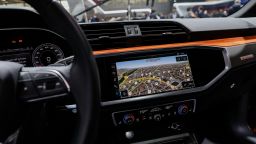 An infotainment screen inside an Audi e-Tron. Photographer: Marlene Awaad/Bloomberg via Getty Images
