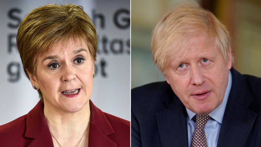 nicola sturgeon boris johnson SPLIT