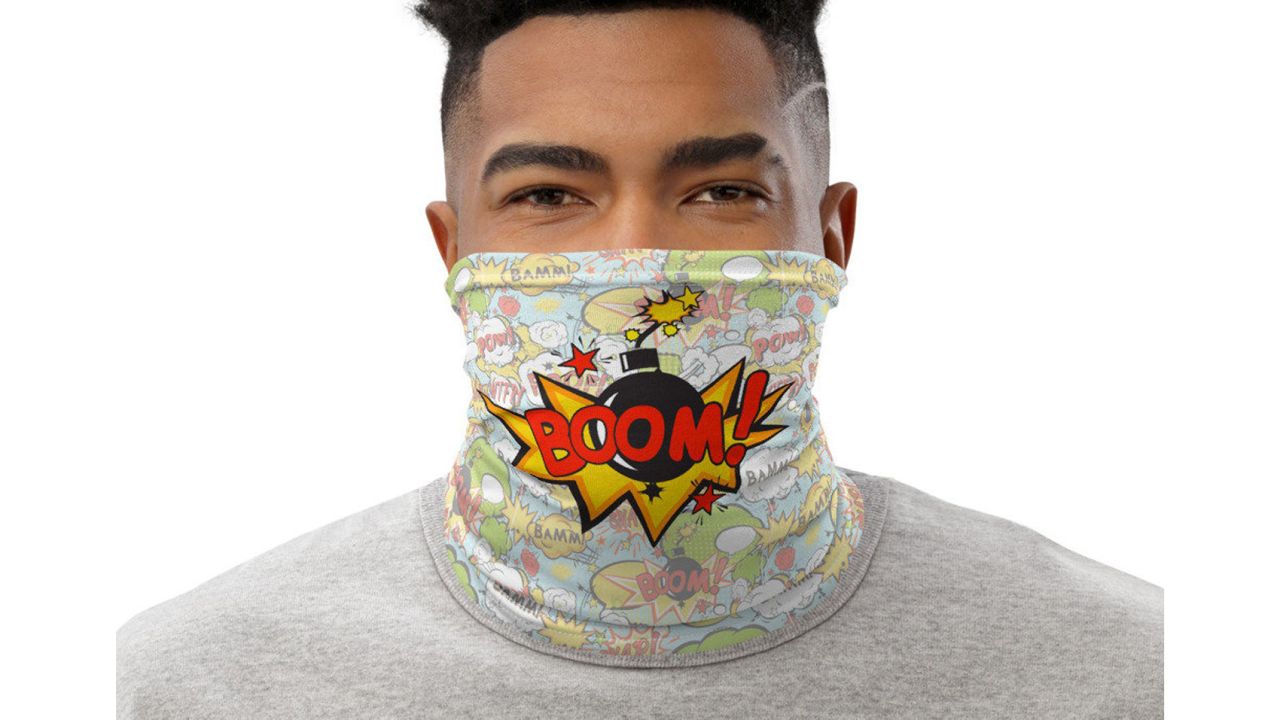 Pop Art Boom Face Covering