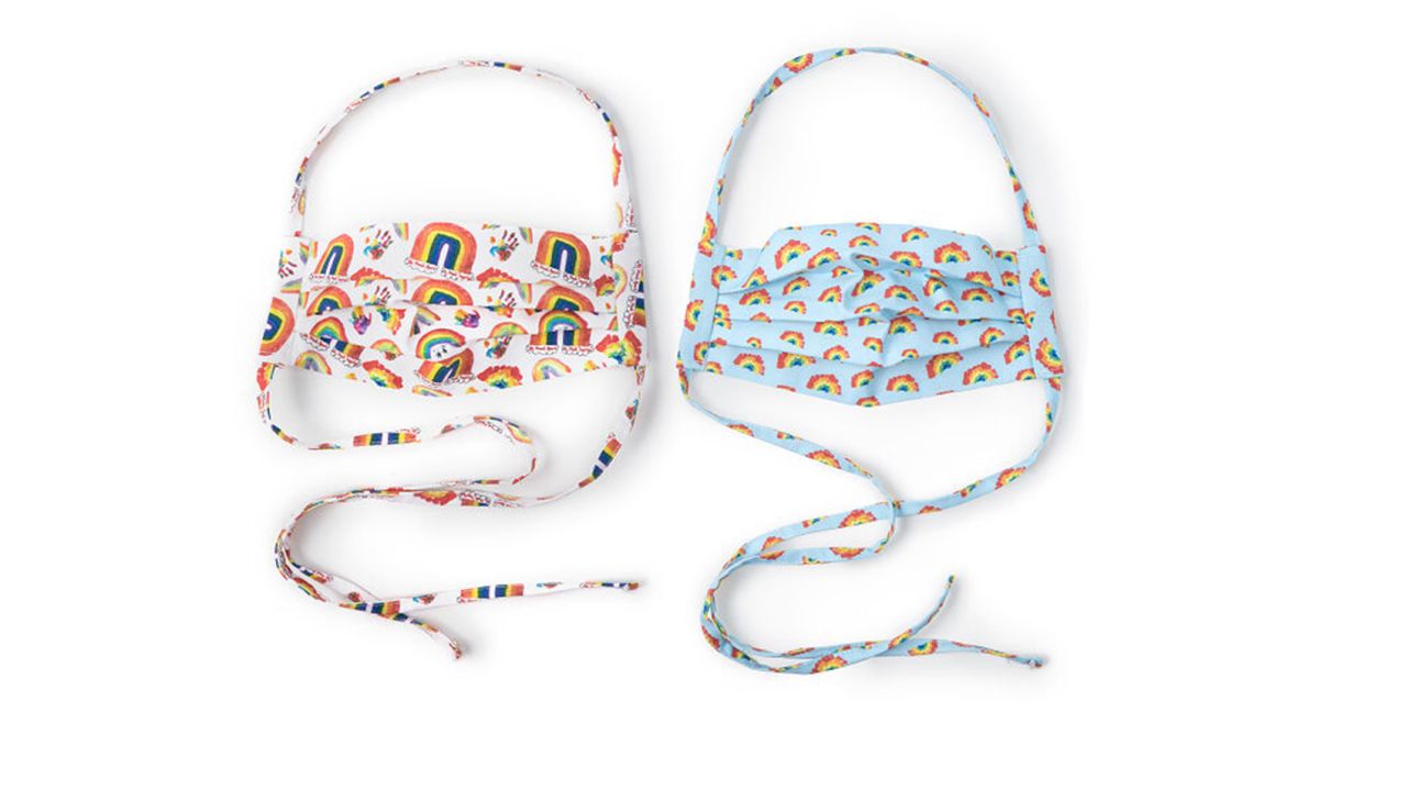 Uncommon Goods Set of 2 Rainbow Face Coverings