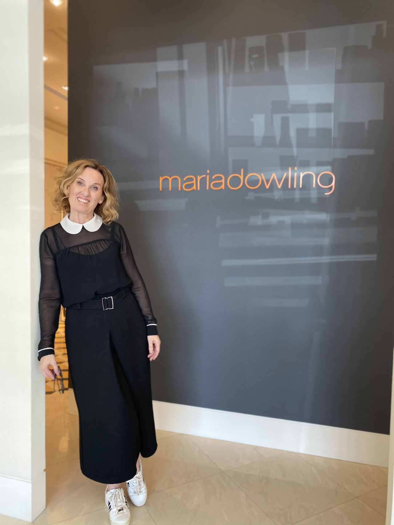 Maria Dowling at her salon in Dubai