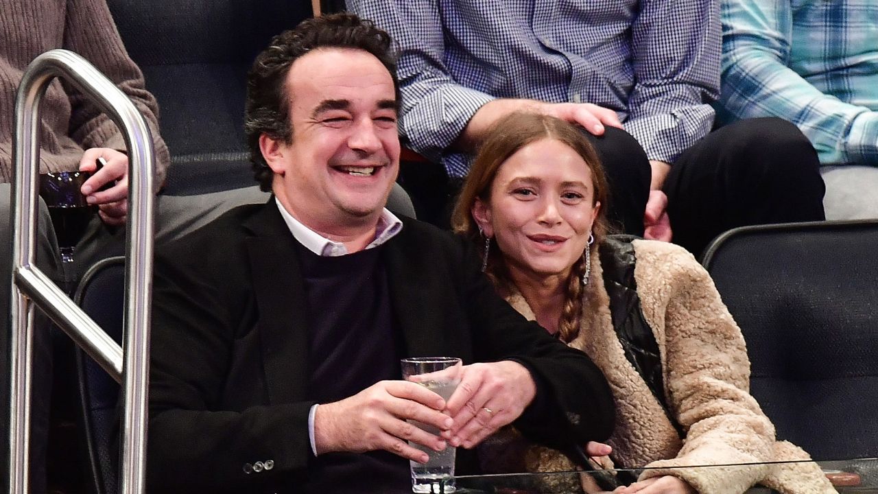 Olivier Sarkozy and Mary-Kate Olsen attend New York Knicks vs Brooklyn Nets game at Madison Square Garden on November 9, 2016 in New York City.
