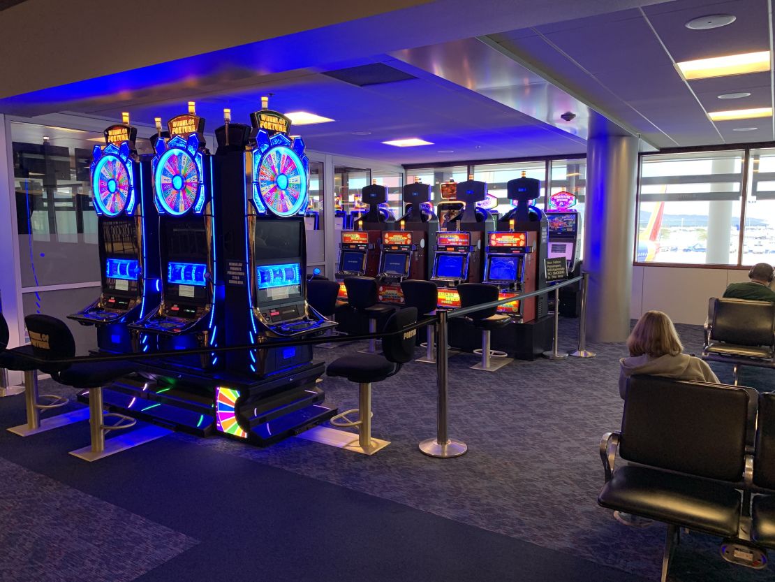 No luck at McCarran -- the airport slots were cordoned off.