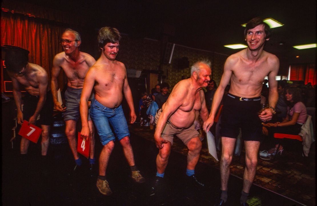 Participants in one of the camps' notorious "knobbly knees" competitions.