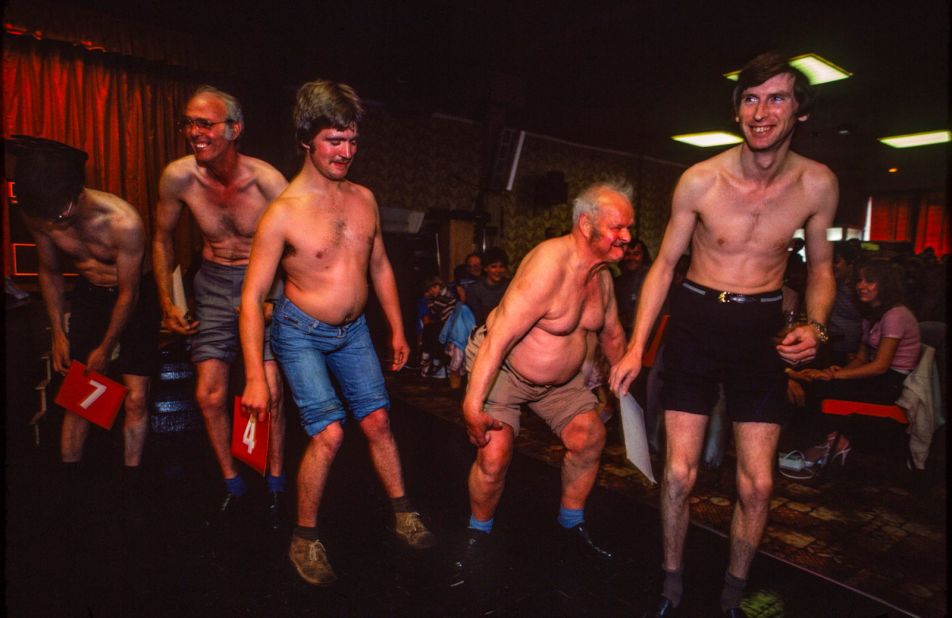 Participants in one of the camps' notorious "knobbly knees" competitions.