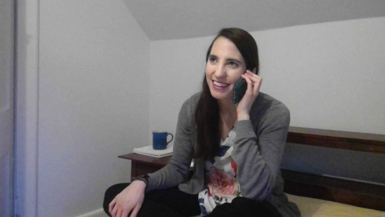 Cecilia Hollenhorst holds a group phone call every Thursday for seniors who want to hear a friendly voice.