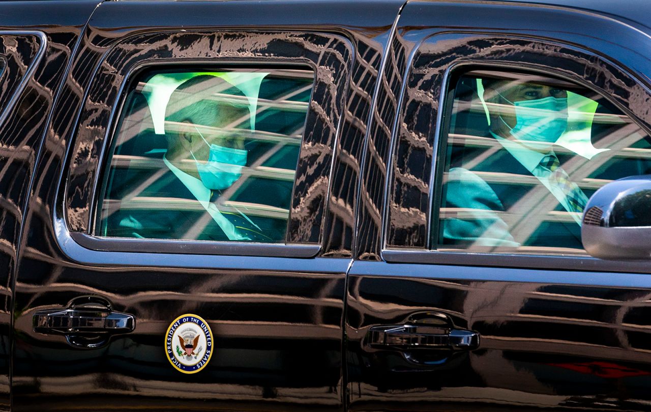 US Vice President Mike Pence, left, arrives at the White House on Wednesday, May 13. <a href="https://www.cnn.com/us/live-news/us-coronavirus-update-05-11-20/h_06cb158d9d94943bc0029d5ed0ccbaf2" target="_blank">A memo went out to White House staffers this week</a> saying that all staffers entering the West Wing must wear a face covering, a source told CNN. Pence's press secretary, Katie Miller, tested positive for coronavirus last week.