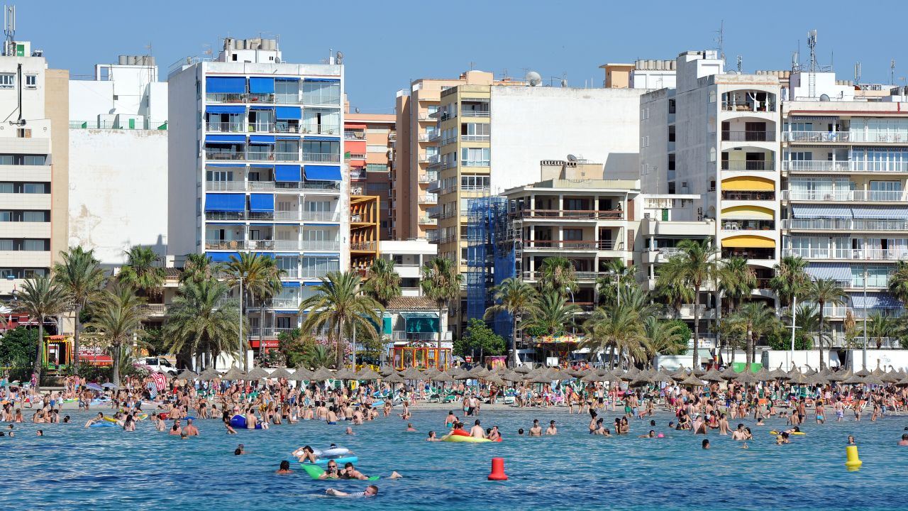 Brits wanting to vacation in the likes of Mallorca (pictured) face $7,000 on-the-spot fines.