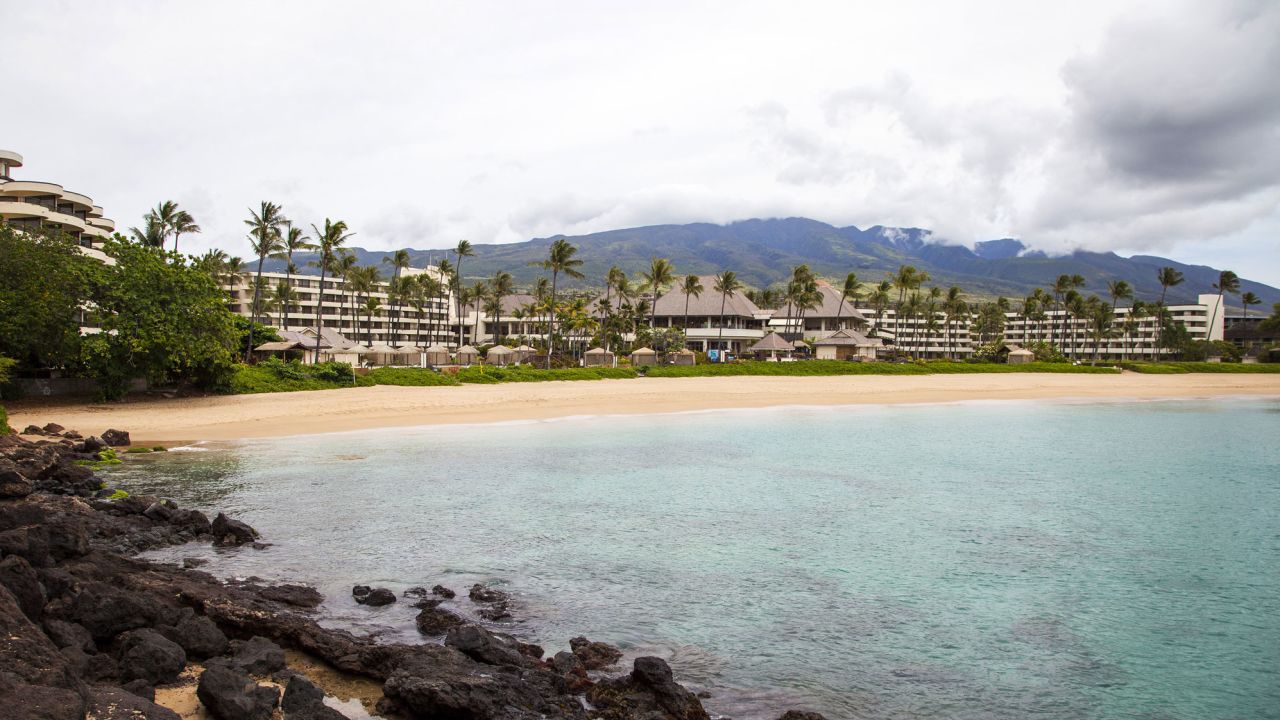 Resorts stand temporarily closed around Kaanapali Beach in Lahaina, Hawaii, on April 24.