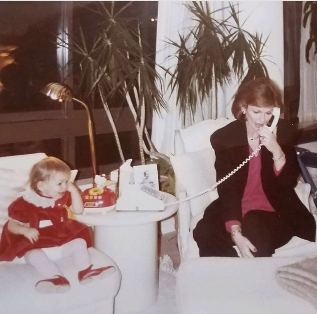 Pamela Brown, left, and her mother, Phyllis George, in an undated photo.