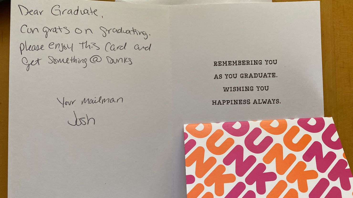 01 Mailman leaves gift cards for 2020 high school seniors
