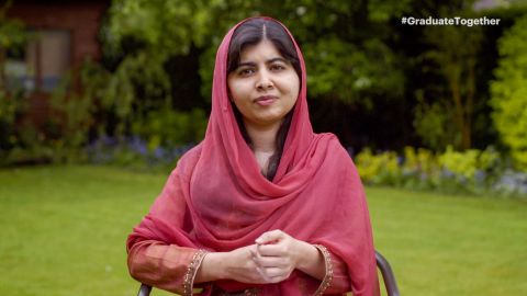 Malala Yousafzai speaks during "Graduate Together: America Honors the High School Class of 2020" on May 16, 2020.