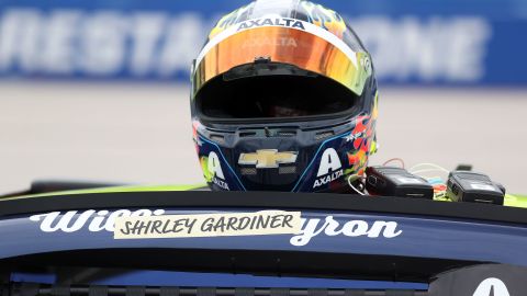 NASCAR honors frontline health care workers with their name displayed on the drivers car during the NASCAR Cup Series The Real Heroes 400 at Darlington Raceway on May 17, 2020 in Darlington, South Carolina.