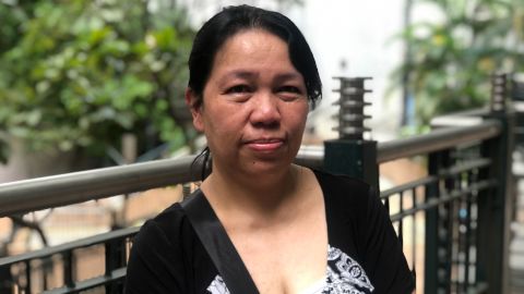 Maria Cristina Y Baolos, domestic worker in Hong Kong.