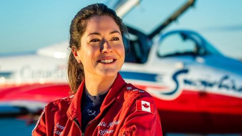 The victim killed in the Snowbirds crash Sunday was identified as Capt. Jennifer Casey.