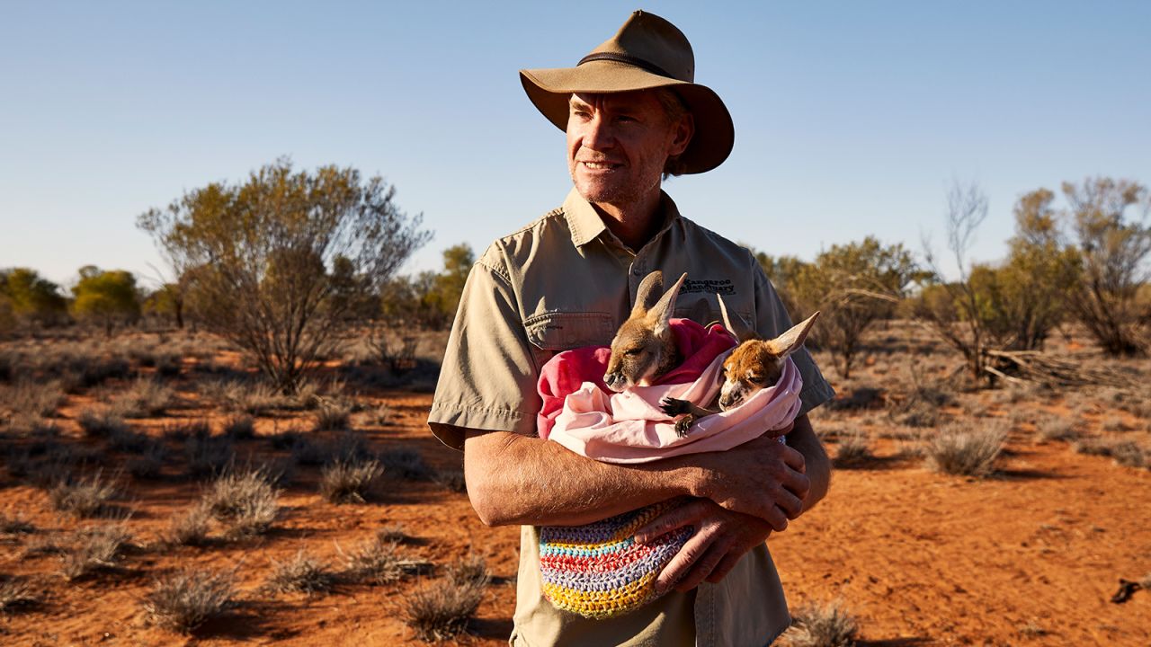 Chris Barns, better known by his nickname Brolga, is the founder of the Kangaroo Sanctuary in Alice Springs.