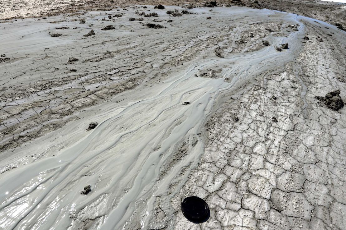 Mud volcanoes pull a mixture of water and dirt from deep beneath the surface. 