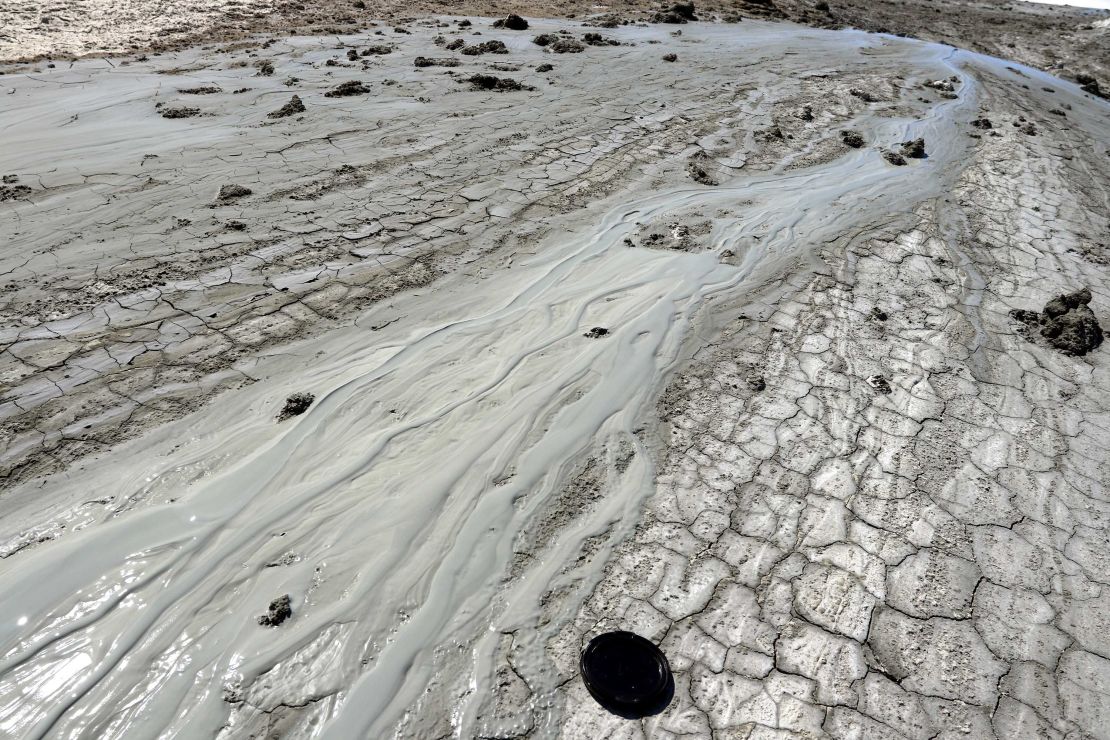 Mud volcanoes pull a mixture of water and dirt from deep beneath the surface.