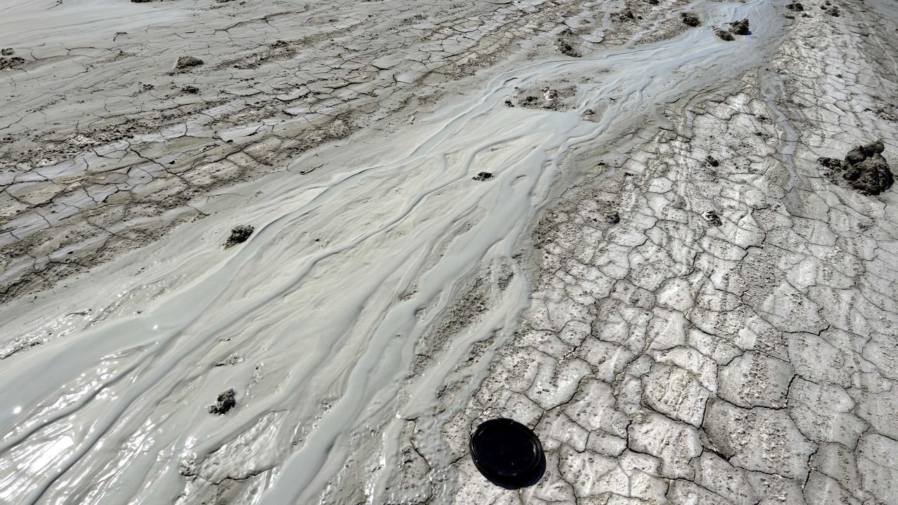 Mud volcanoes pull a mixture of water and dirt from deep beneath the surface. 